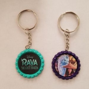 Raya and the Last Dragon Bottle Cap Keychains